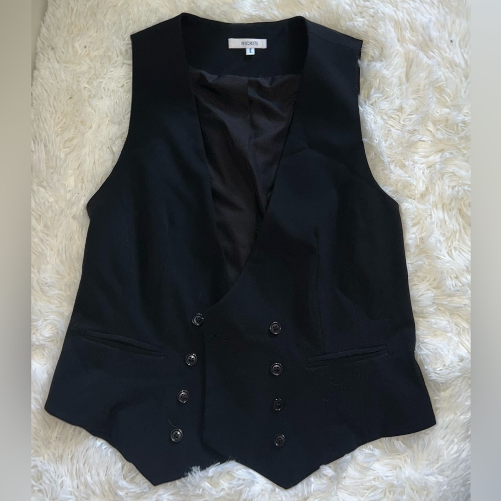 Ricki's Black Double-Breasted Vest